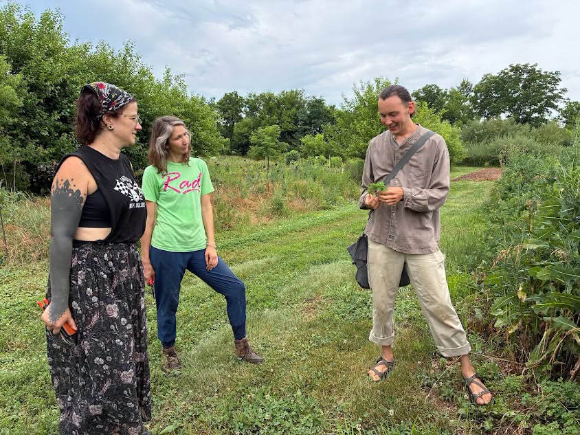 Andrew Leahy teaches about foraging at Horn Farm Center.