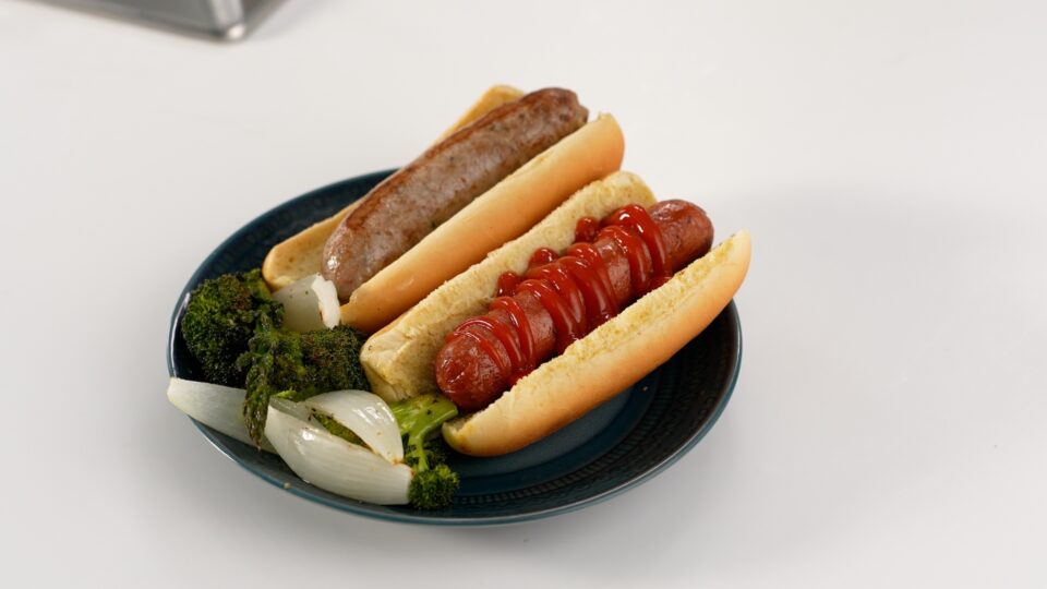 PA Preferred® The Farm Store grilled hot dogs and sausages.
