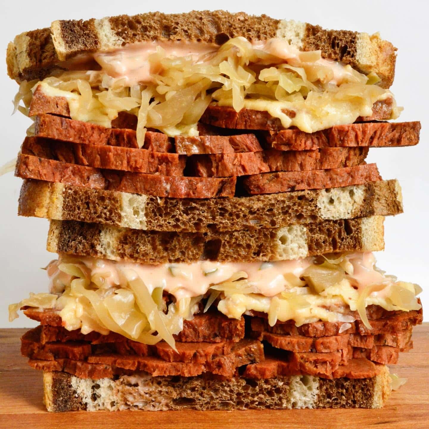 Self-Reliant Seitan corned beef Reuben.
