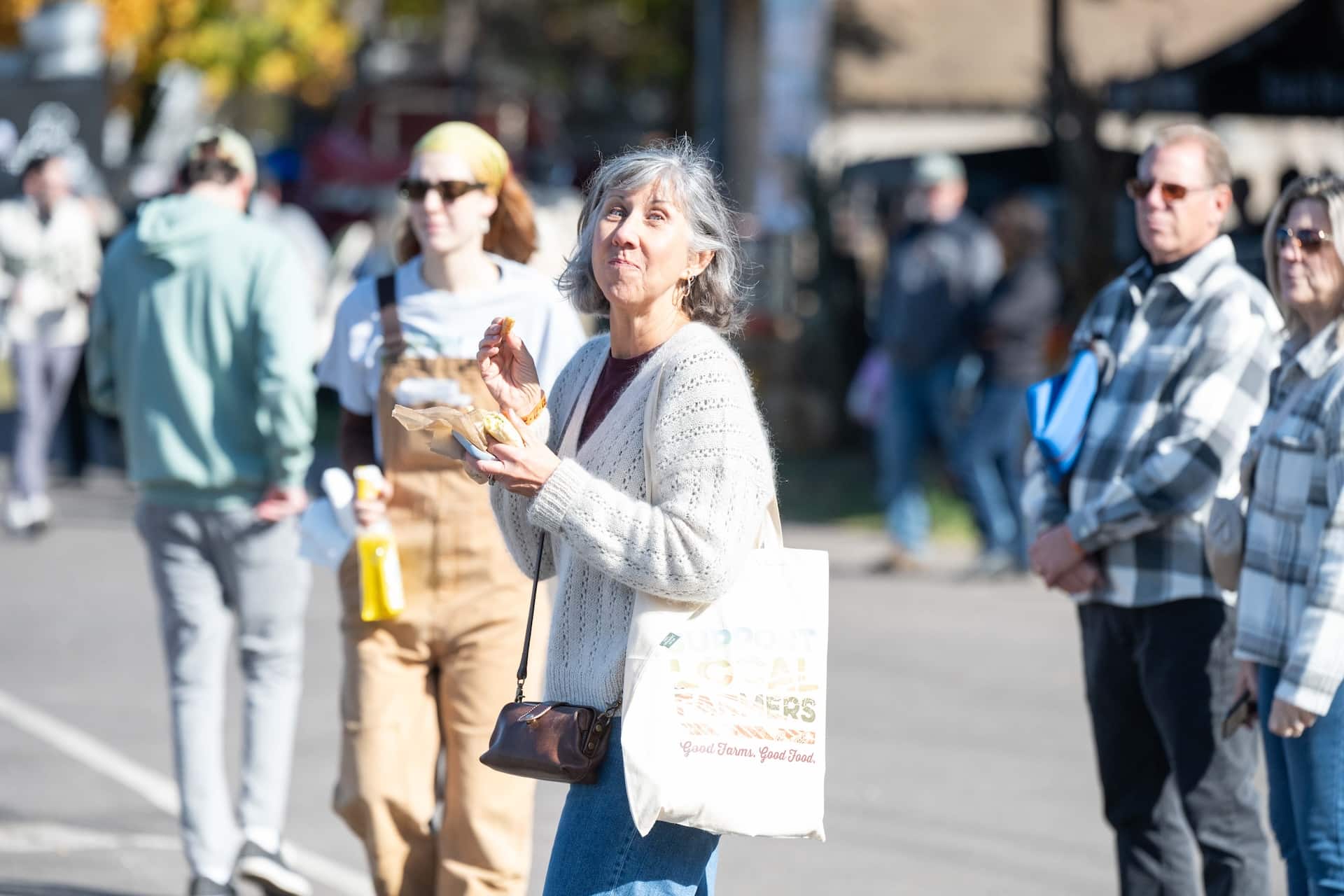 A smiling guest at Good Food Fest.